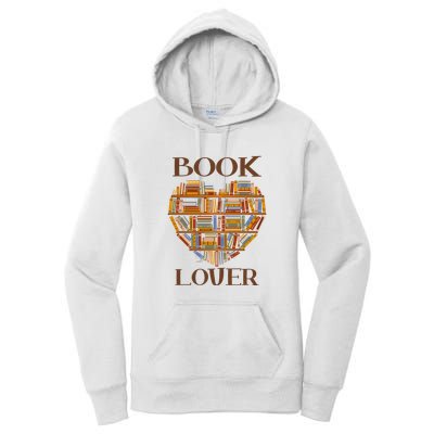 Heart Book Lover Gift For Reading Books Women's Pullover Hoodie