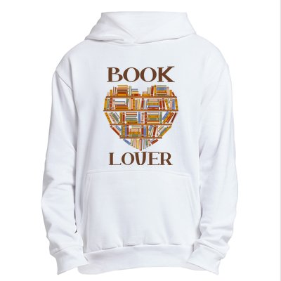 Heart Book Lover Gift For Reading Books Urban Pullover Hoodie