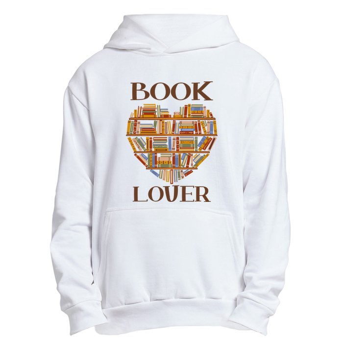 Heart Book Lover Gift For Reading Books Urban Pullover Hoodie