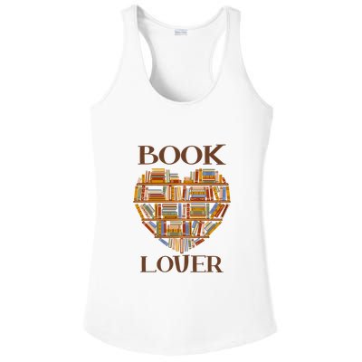 Heart Book Lover Gift For Reading Books Ladies PosiCharge Competitor Racerback Tank