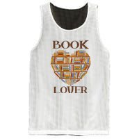 Heart Book Lover Gift For Reading Books Mesh Reversible Basketball Jersey Tank