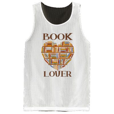 Heart Book Lover Gift For Reading Books Mesh Reversible Basketball Jersey Tank