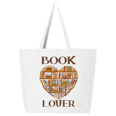 Heart Book Lover Gift For Reading Books 25L Jumbo Tote