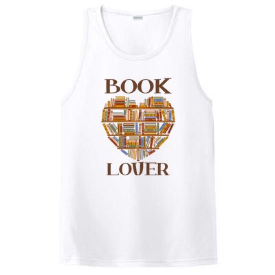 Heart Book Lover Gift For Reading Books PosiCharge Competitor Tank