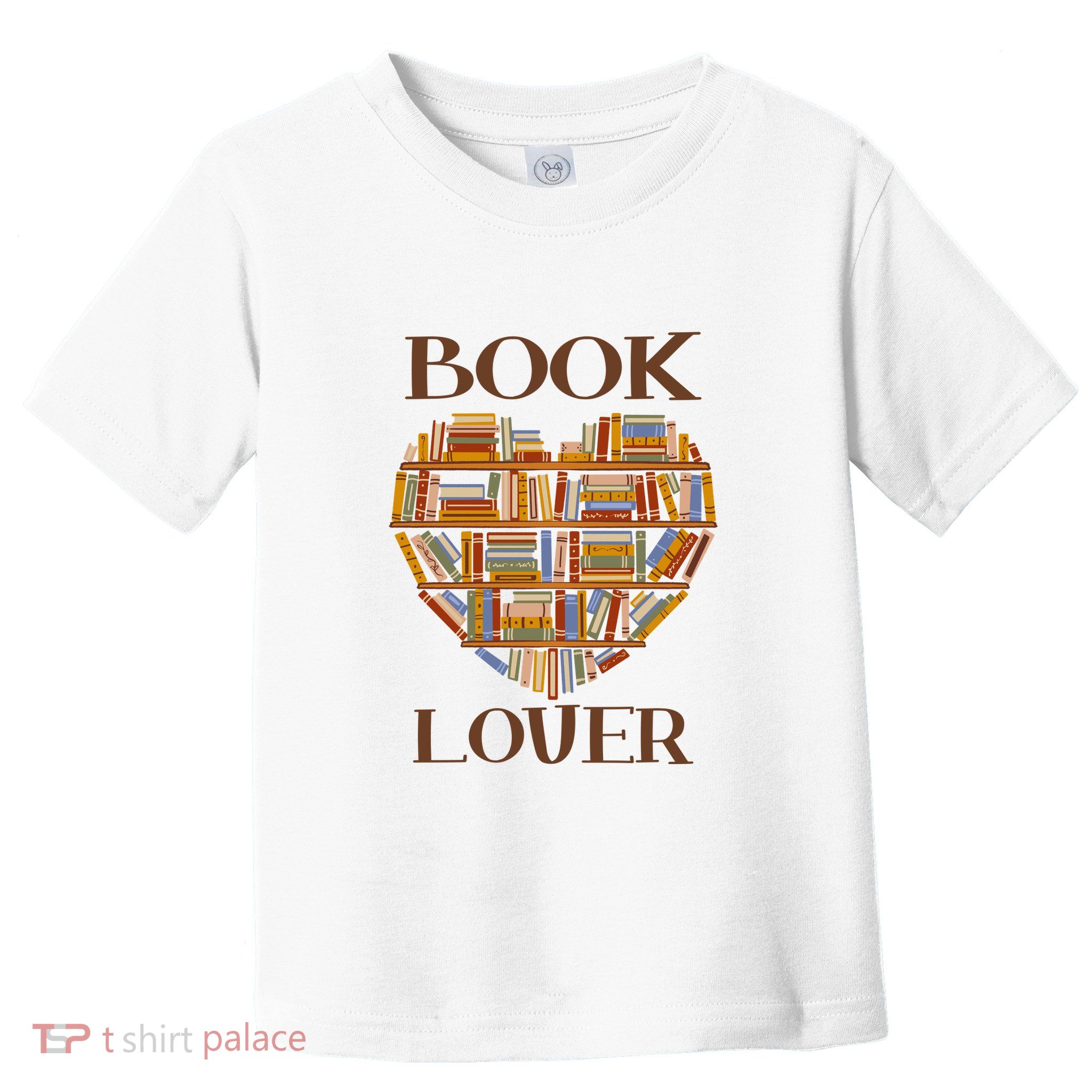 Heart Book Lover Gift For Reading Books Toddler T-Shirt