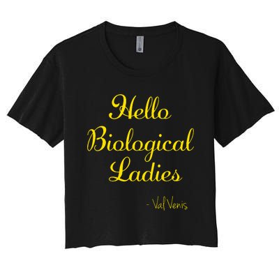 Hello Biological Ladies – Val Venis Women's Crop Top Tee