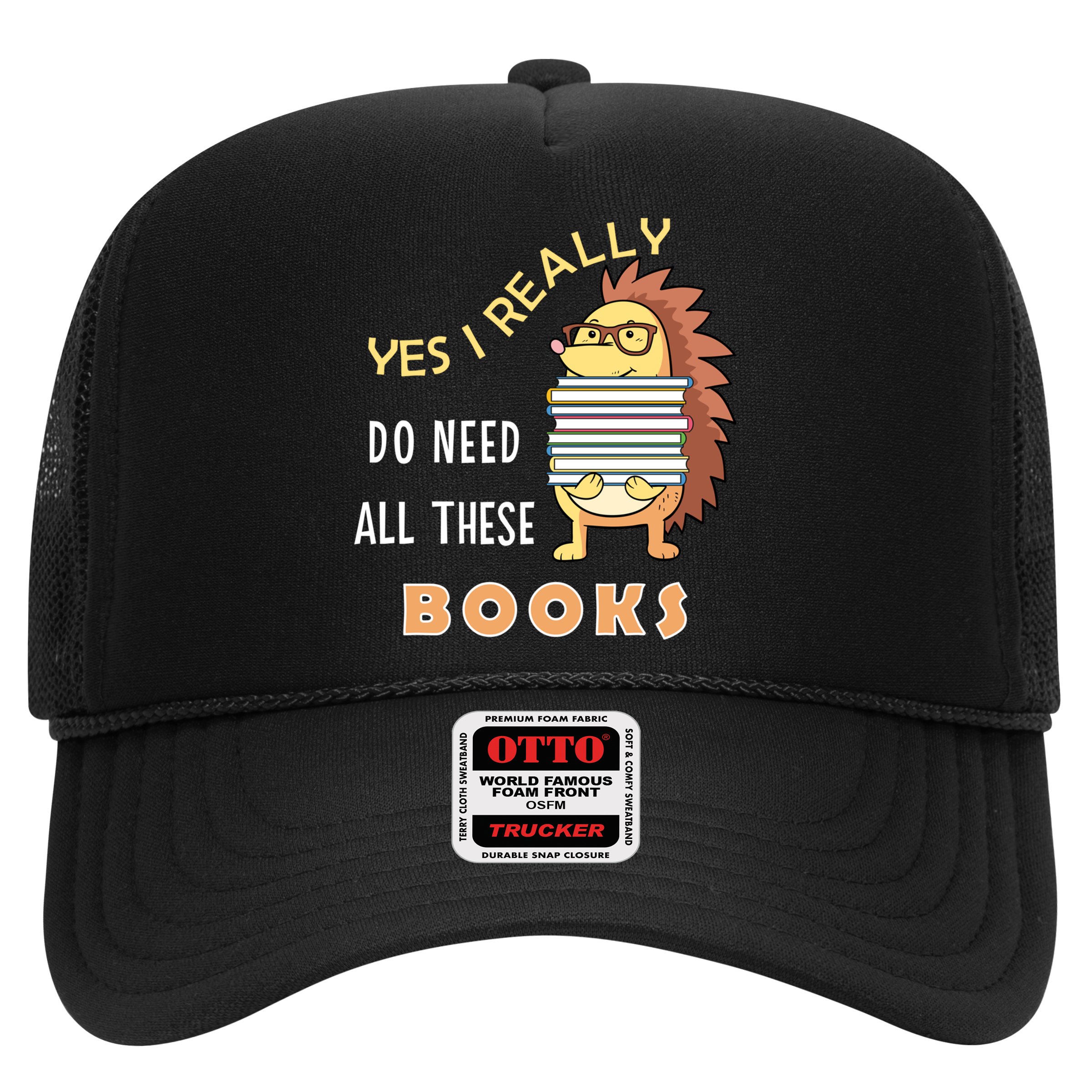 Hedgehog Book Lovers Funny Reading Books Library Literacy Cool Gift Hat