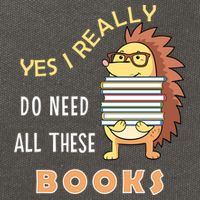 Hedgehog Book Lovers Funny Reading Books Library Literacy Cool Gift Cotton Canvas Backpack