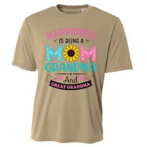 Happiness Being Mom Grandma Great Grandma Mothers Day Cooling Performance Crew T-Shirt