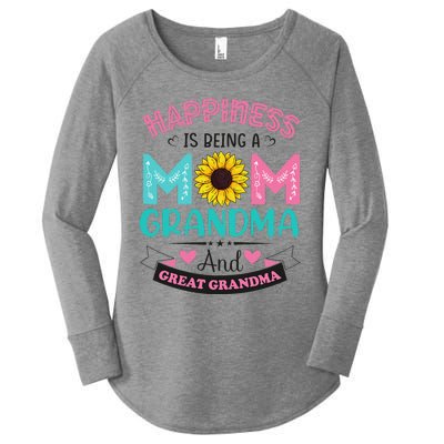 Happiness Being Mom Grandma Great Grandma Mothers Day Women's Perfect Tri Tunic Long Sleeve Shirt