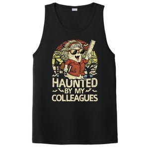 Haunted By My Colleagues Women Teacher Halloween Ghost Funny PosiCharge Competitor Tank