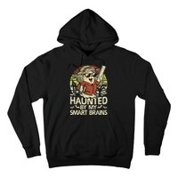 Haunted By My Smart Brains Halloween Teacher Ghost Women Hoodie