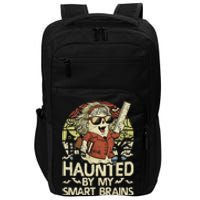 Haunted By My Smart Brains Halloween Teacher Ghost Women Impact Tech Backpack