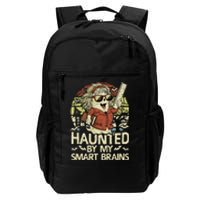 Haunted By My Smart Brains Halloween Teacher Ghost Women Daily Commute Backpack