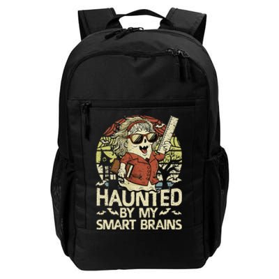 Haunted By My Smart Brains Halloween Teacher Ghost Women Daily Commute Backpack