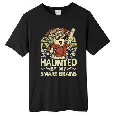 Haunted By My Smart Brains Halloween Teacher Ghost Women Tall Fusion ChromaSoft Performance T-Shirt