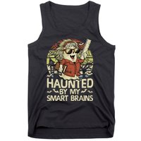 Haunted By My Smart Brains Halloween Teacher Ghost Women Tank Top