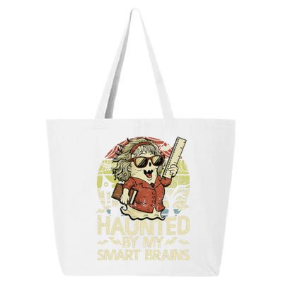 Haunted By My Smart Brains Halloween Teacher Ghost Women 25L Jumbo Tote