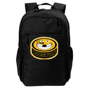 Hockey Boston Mass. Funny Puck Smile Face Daily Commute Backpack