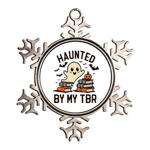 Haunted By My Tbr Boo Halloween Book Metallic Star Ornament