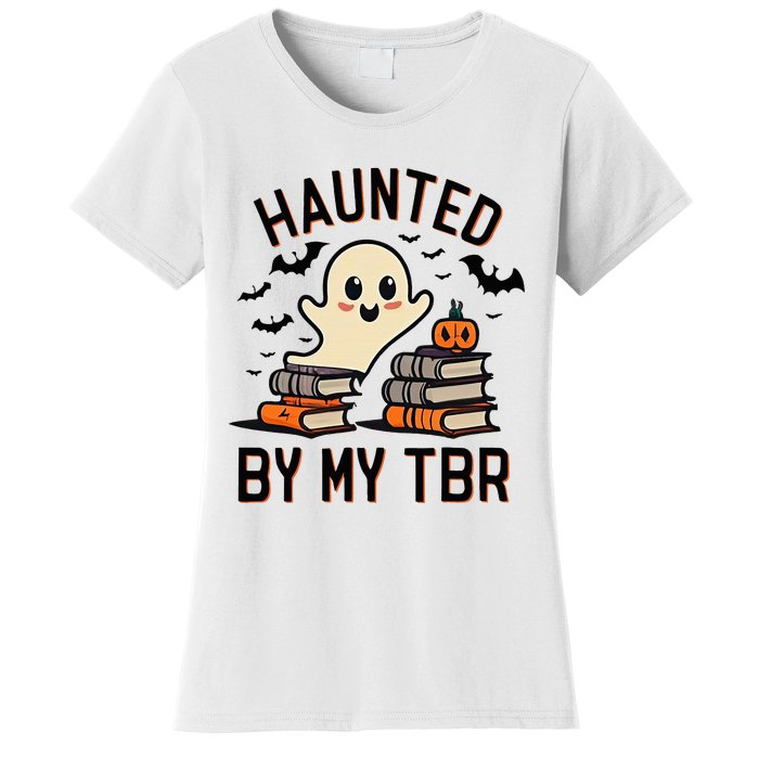 Haunted By My Tbr Boo Halloween Book Women's T-Shirt