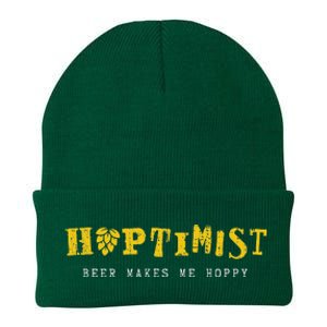 Hoptimist Beer Makes Me Hoppy Knit Cap Winter Beanie