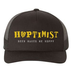 Hoptimist Beer Makes Me Hoppy Yupoong Adult 5-Panel Trucker Hat