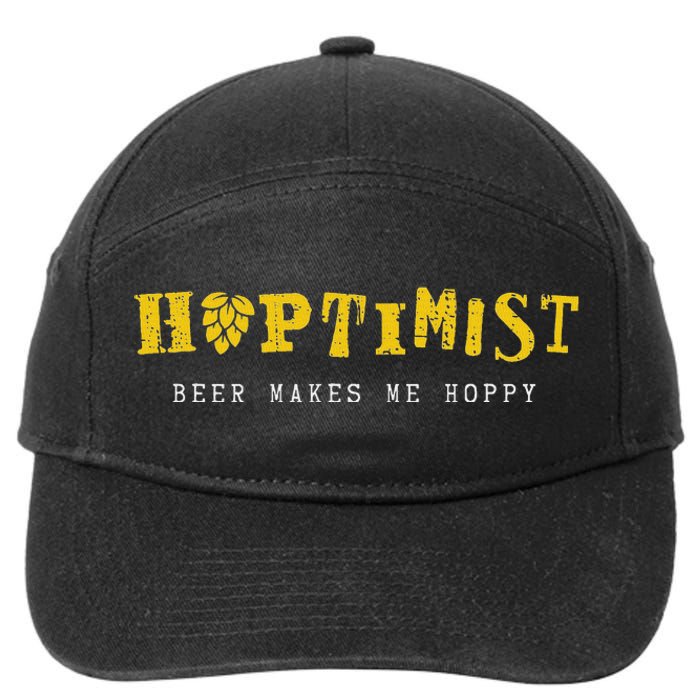 Hoptimist Beer Makes Me Hoppy 7-Panel Snapback Hat