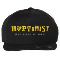 Hoptimist Beer Makes Me Hoppy Wool Snapback Cap