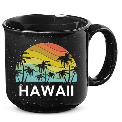 Hawaii Beach Maui Retro Hawaiian Surf Big Island Party Aloha Gift 15oz Campfire Ceramic Mug