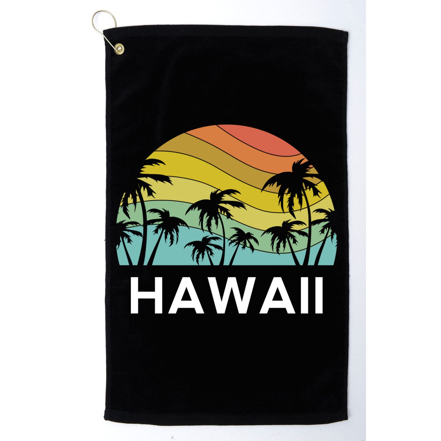 Hawaii Beach Maui Retro Hawaiian Surf Big Island Party Aloha Gift Golf Towel