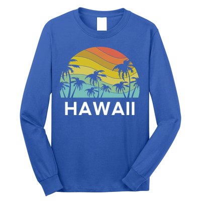 Hawaii Beach Maui Retro Hawaiian Surf Big Island Party Aloha Gift Long Sleeve Shirt