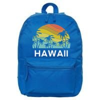 Hawaii Beach Maui Retro Hawaiian Surf Big Island Party Aloha Gift 16 in Basic Backpack