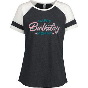 Happy Birthday Mommy Cute Gift Enza Ladies Jersey Colorblock Tee