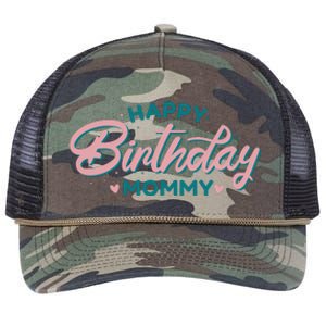 Happy Birthday Mommy Cute Gift Retro Rope Trucker Hat Cap