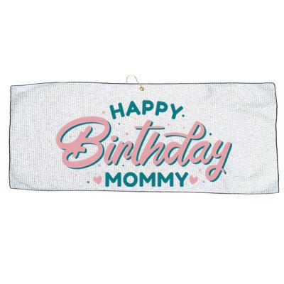 Happy Birthday Mommy Cute Gift Large Microfiber Waffle Golf Towel