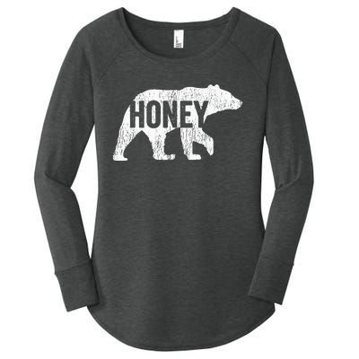 Honey Bear Matching Family Camping Bear Funny Honey Women's Perfect Tri Tunic Long Sleeve Shirt