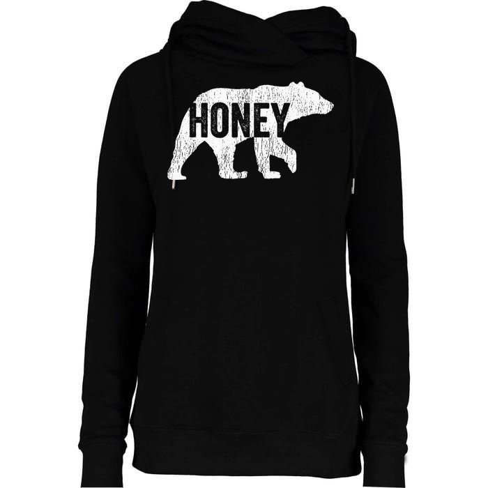 Honey Bear Matching Family Camping Bear Funny Honey Womens Funnel Neck Pullover Hood