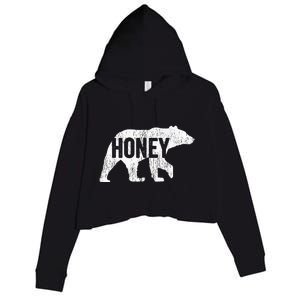 Honey Bear Matching Family Camping Bear Funny Honey Crop Fleece Hoodie