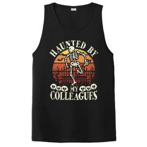 Haunted By My Colleagues Teacher Spooky Skeleton Halloween PosiCharge Competitor Tank