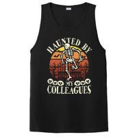 Haunted By My Colleagues Teacher Spooky Skeleton Halloween PosiCharge Competitor Tank