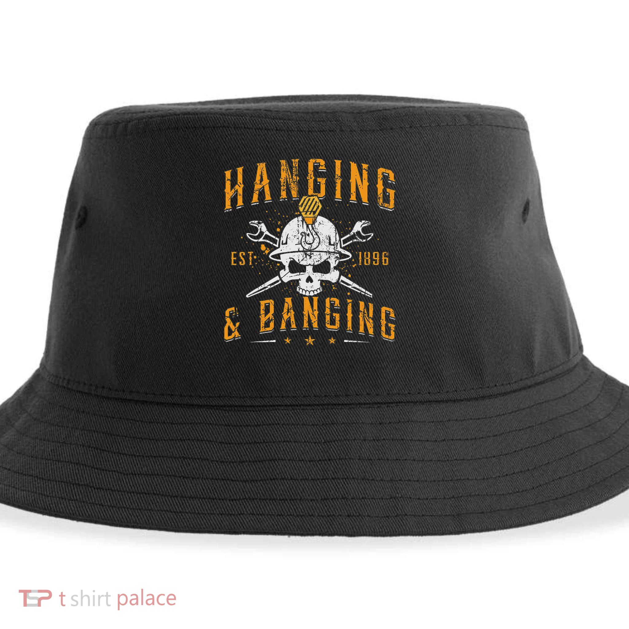 Hanging & Banging Metalworking Blacksmith Power Ironworker Sustainable Bucket Hat