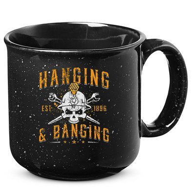 Hanging & Banging Metalworking Blacksmith Power Ironworker 15oz Campfire Ceramic Mug
