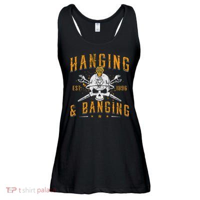 Hanging & Banging Metalworking Blacksmith Power Ironworker Ladies Essential Flowy Tank