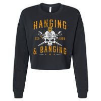 Hanging & Banging Metalworking Blacksmith Power Ironworker Cropped Pullover Crew