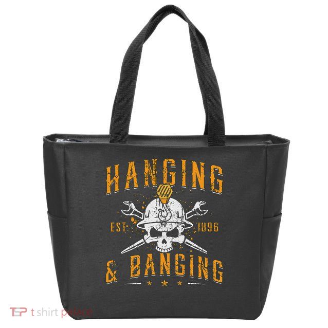 Hanging & Banging Metalworking Blacksmith Power Ironworker Zip Tote Bag