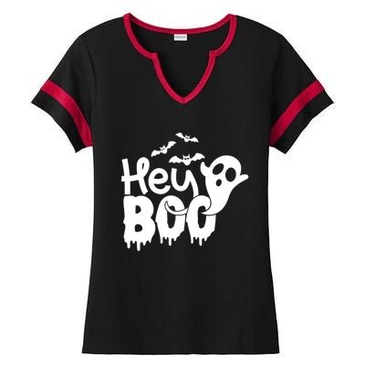 Hey Boo Meaningful Gift Ladies Halftime Notch Neck Tee