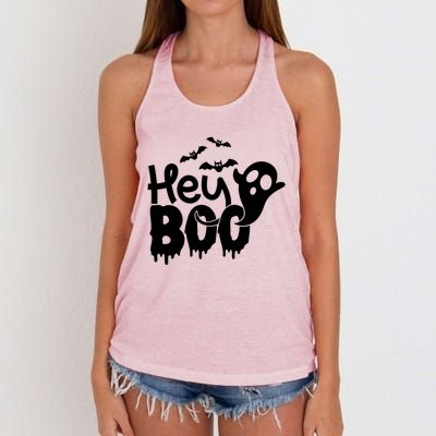 Hey Boo Meaningful Gift Women's Knotted Racerback Tank