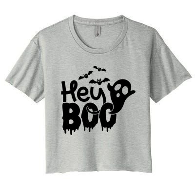 Hey Boo Meaningful Gift Women's Crop Top Tee