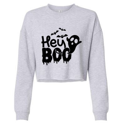 Hey Boo Meaningful Gift Cropped Pullover Crew